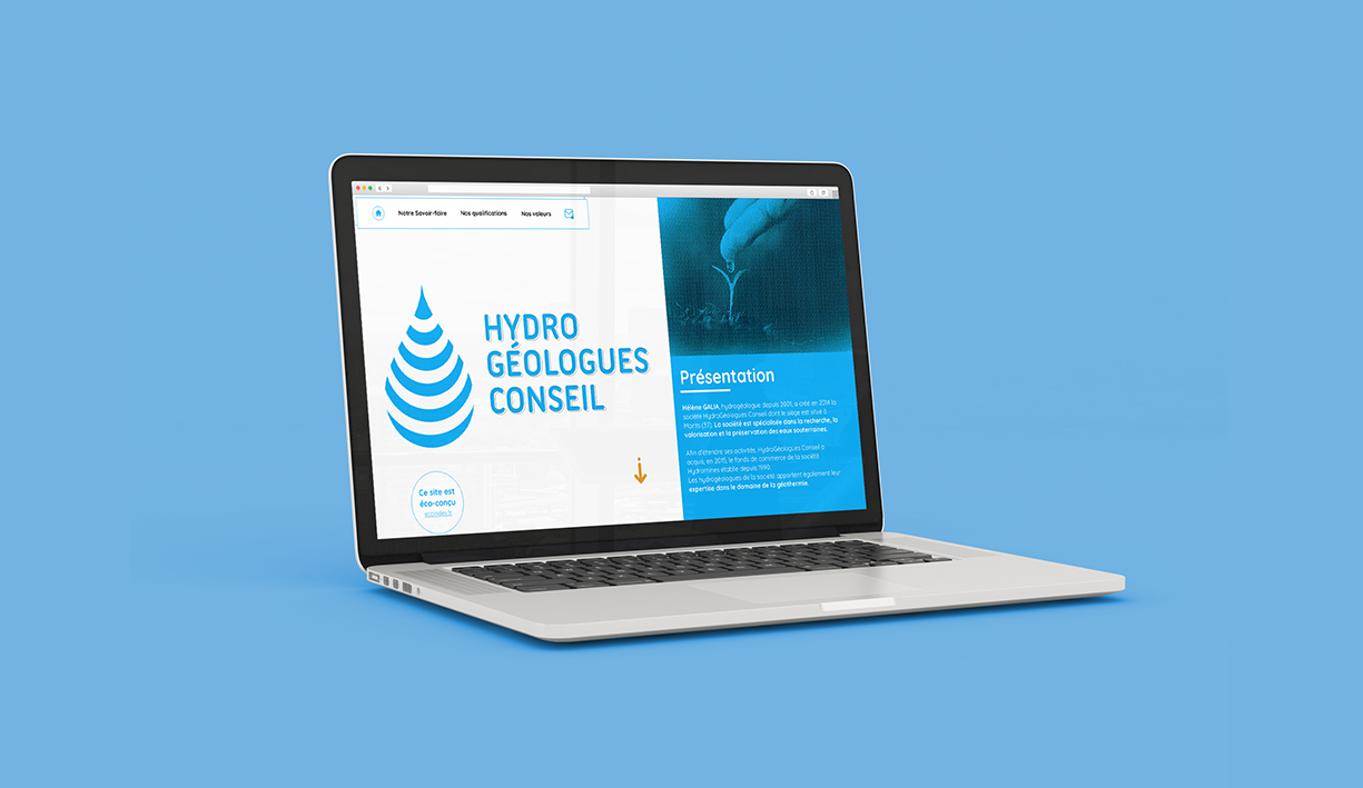 site web Hydrogeologues conseil design page d'accueil