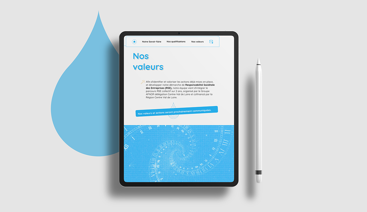 Pages nos valeurs du site web Hydrogeologues conseil