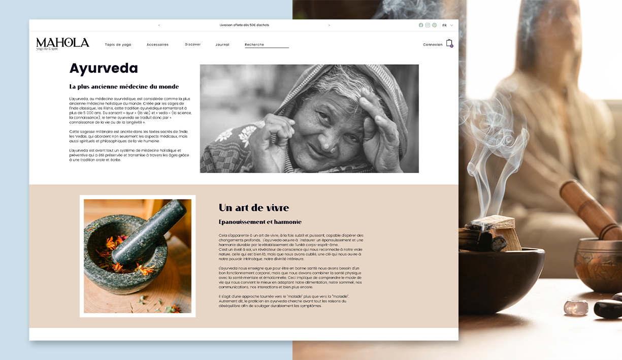 Mahola site Shopify