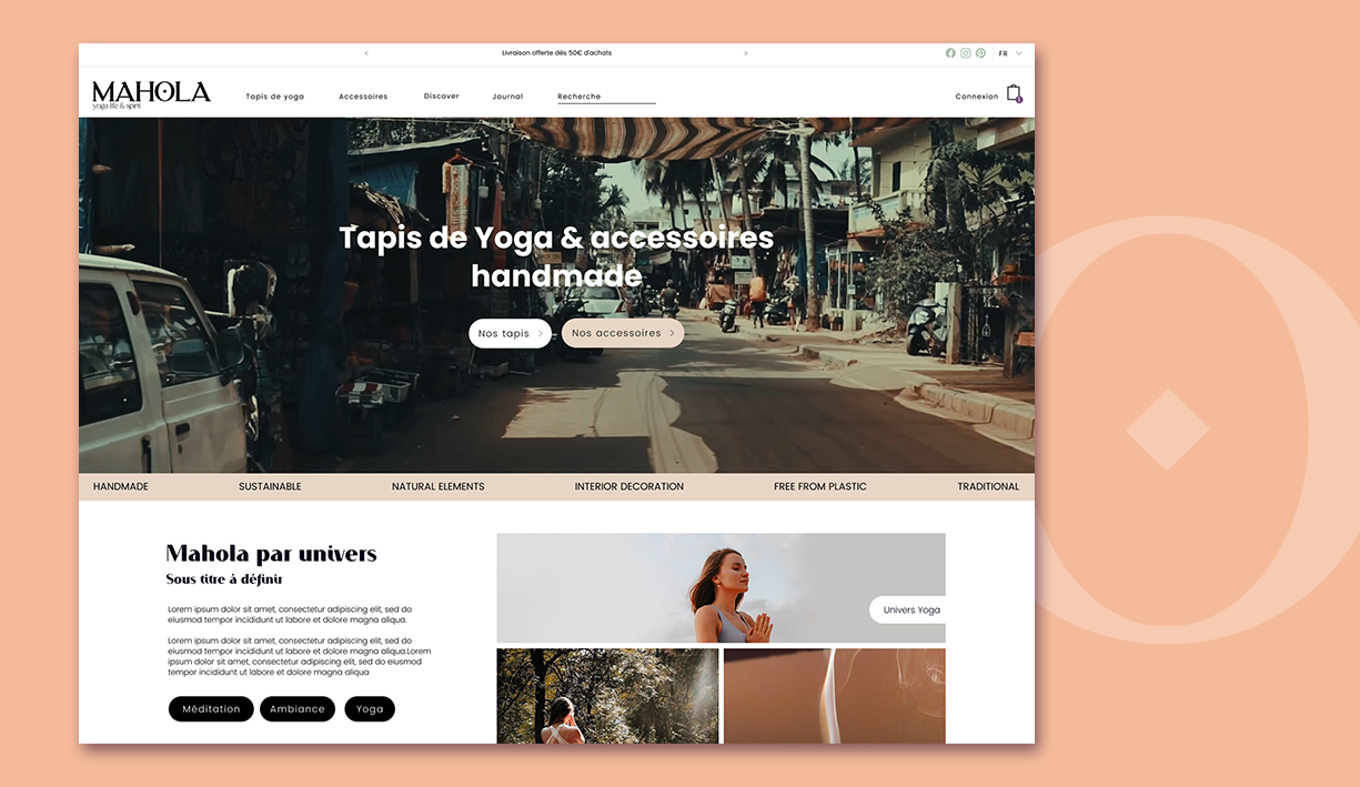 Mahola site Shopify